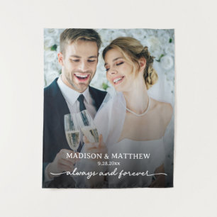 Tapisserie de photos de mariage Toujours et à jama