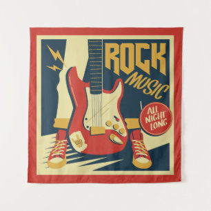 Tapisserie de Retro Rock Music