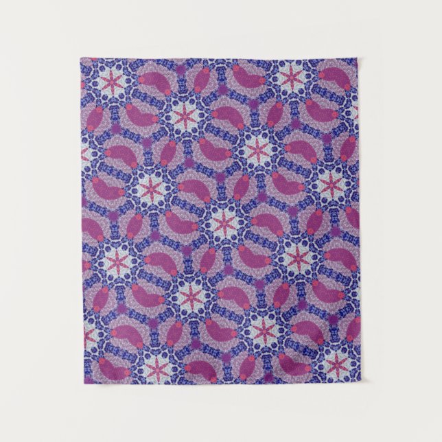 TAPISSERIE DE ROSE ROSE MODERNE EN Mandala COULEUR (Devant)