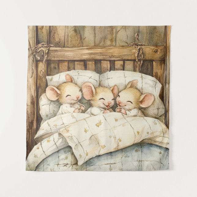 Tapisserie de souris au coucher (Devant)
