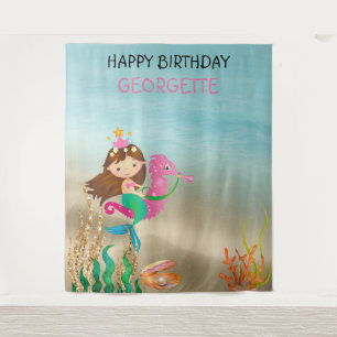 Tapisserie de toile de fond de photo de sirène