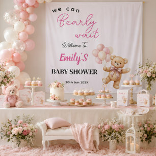 Tapisserie de toile de fond pour Baby Shower Ourso