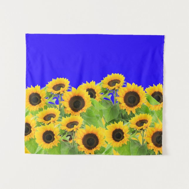 Tapisserie de tournesol - Couleurs du drapeau ukra (Devant (Horizontal))