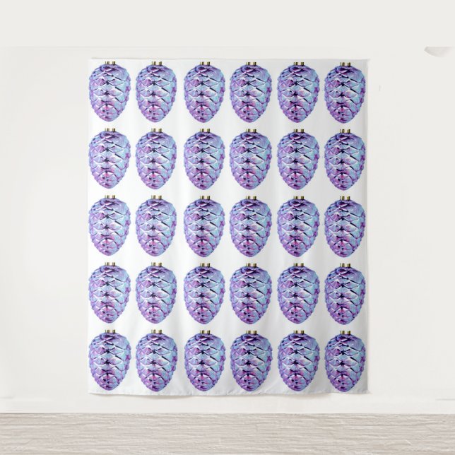 Tapisserie de violet Pinecones (Devant)