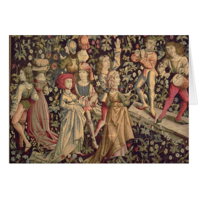 Tapisserie dépeignant des danseurs et des (Devant horizontal)