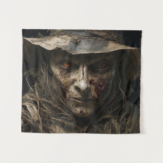 Tapisserie d'Halloween Scarecrow (Devant (Horizontal))