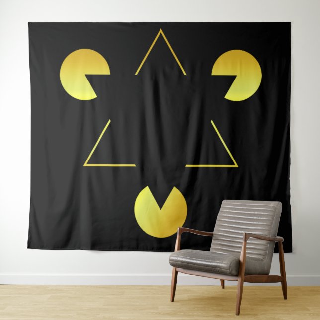 Tapisserie d'illusion Golden Star (En situation (horizontale))