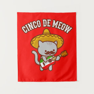 Tapisserie du Cinco de Mayo Party : CINCO DE MEOW 