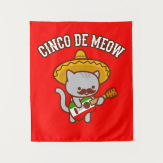 Tapisserie du Cinco de Mayo Party : CINCO DE MEOW 