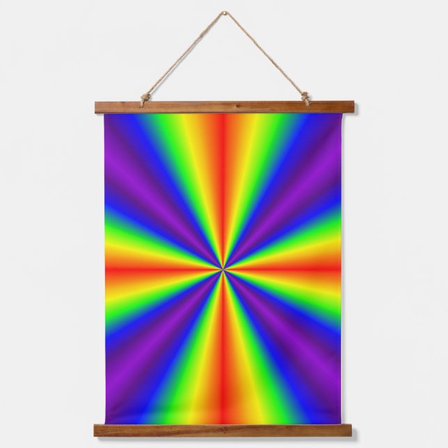 Tapisserie en bois Rainbow Cross (Recto)