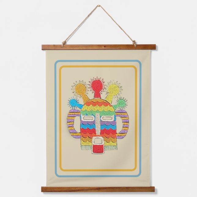 Tapisserie en Masque Diablo Huma - Arrière - plan  (Recto)