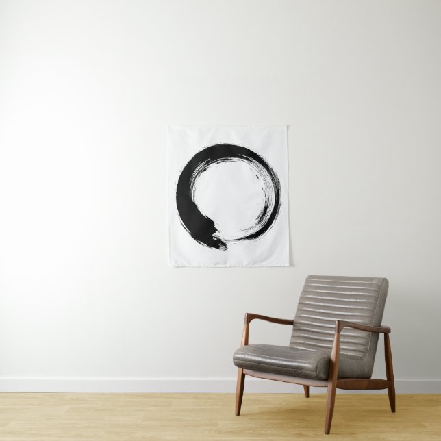 Tapisserie Enso Zen Circle (En situation)