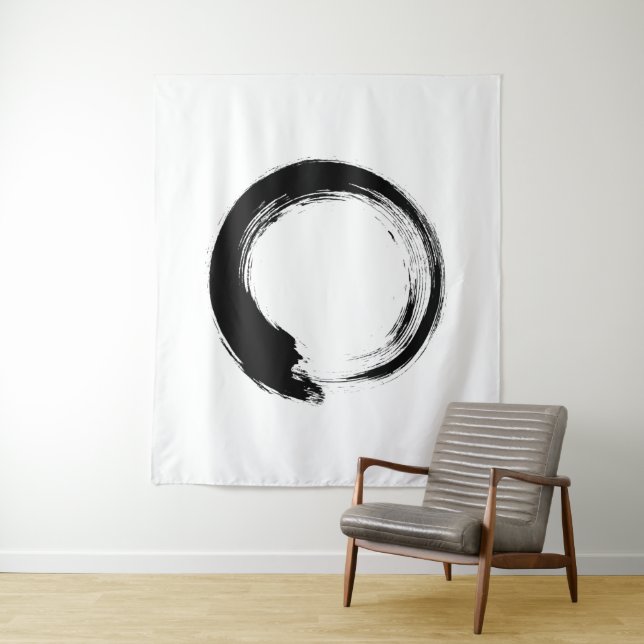 Tapisserie Enso Zen Circle (En situation)