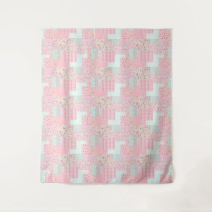 Tapisserie esthétique florale rose   Décoration mu