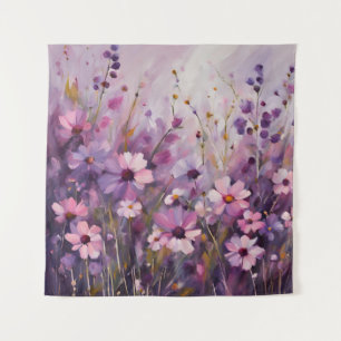 Tapisserie Fleur sauvage rose violet Fleurs Art