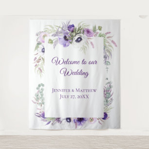 Tapisserie Fleurs de Lavande Violette et Anémones 