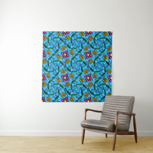 Tapisserie florale abstraite