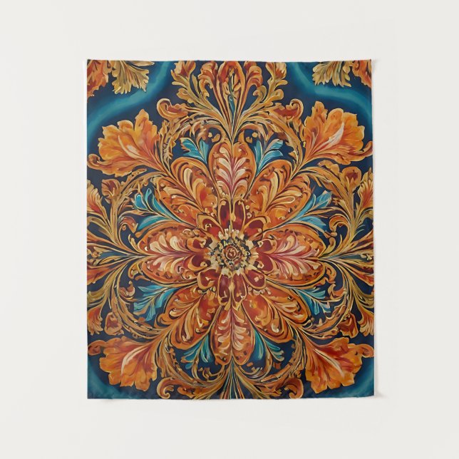 Tapisserie florale baroque royale (Devant)