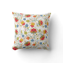 Tapisserie florale bohème vintage jeté coussin