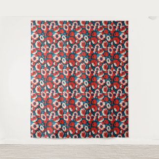 Tapisserie florale Coquelicot rouge 