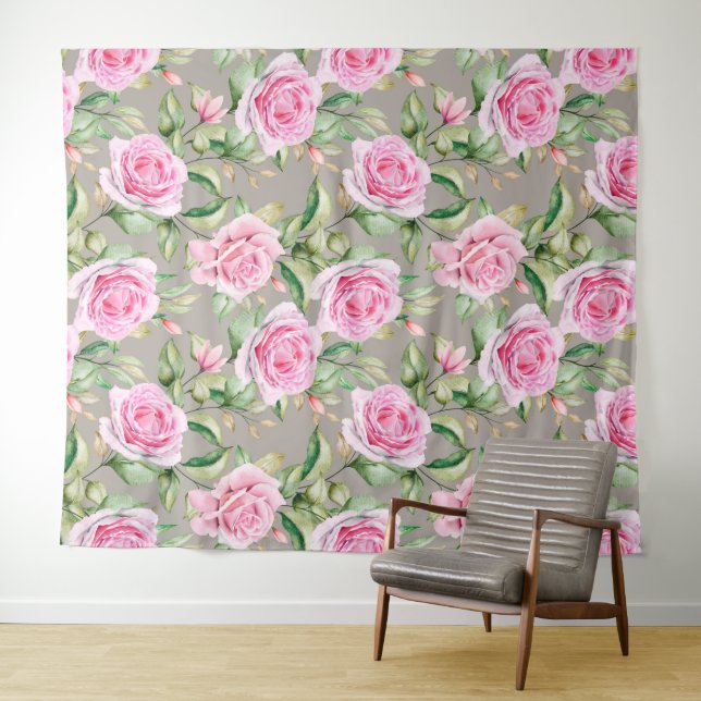 Tapisserie florale simple (En situation (horizontale))