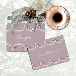 Tapisserie florale victorienne en carte de vacance