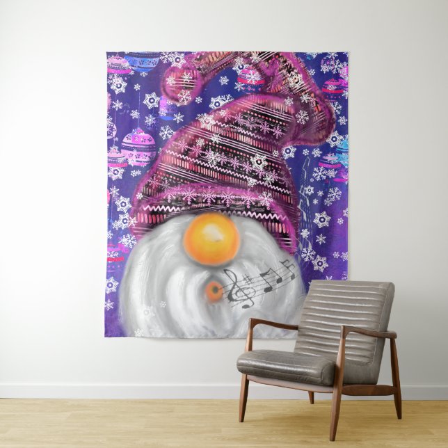 Tapisserie Gnome de Noël (En situation)