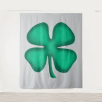 Tapisserie grise Trèfle irlandais Lucky 4 Leaf