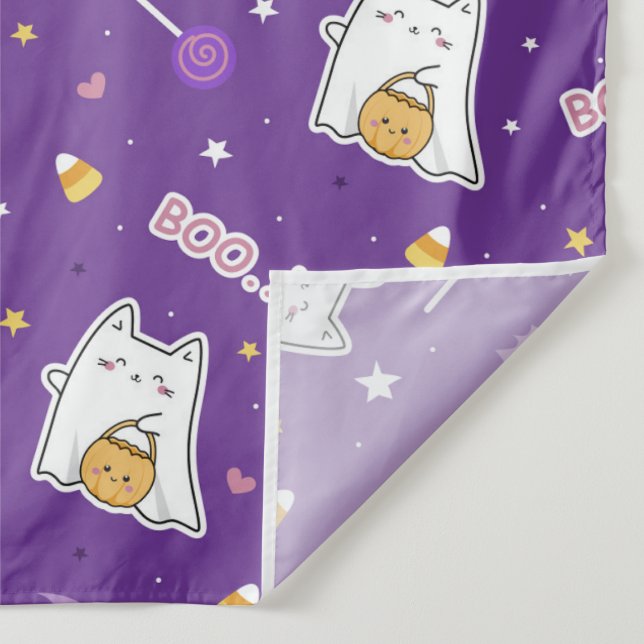 Tapisserie Halloween Cat Ghost (Détail)