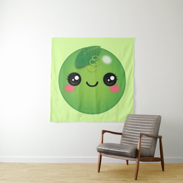Tapisserie Kawaii Pea (En situation)
