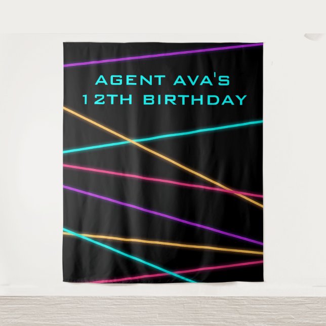 Tapisserie laser de groupe d'espions personnalisée (Devant)