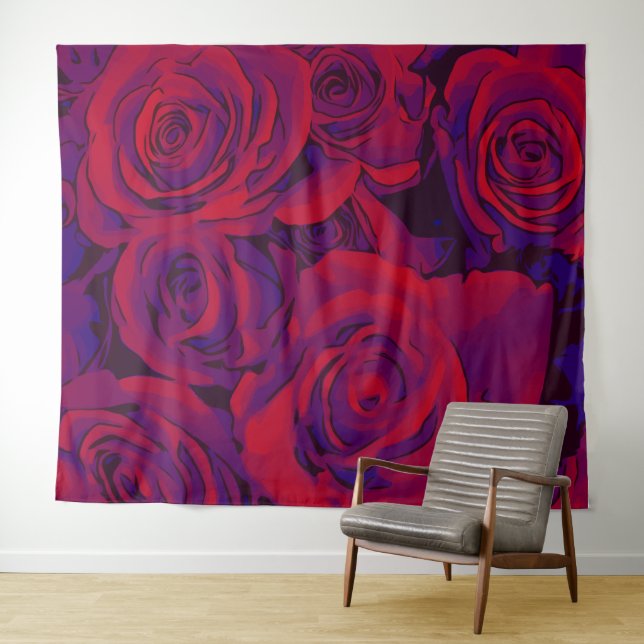 Tapisserie Lit de Roses (En situation (horizontale))