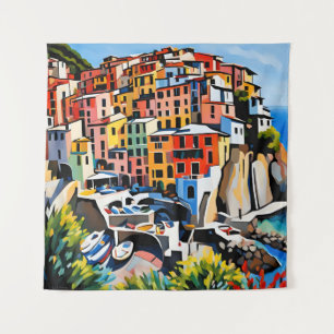 Tapisserie Manarola Cinque Terre Italie Méditerran