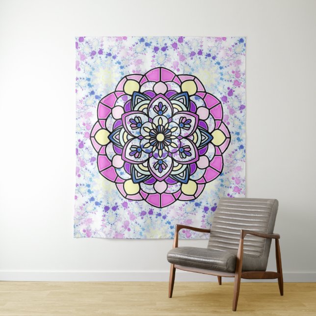 Tapisserie Mandala Spring (En situation)