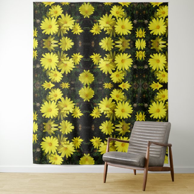 Tapisserie - Marguerites jaunes (En situation)