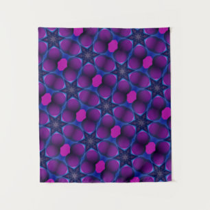 TAPISSERIE MODERNE Mandala COULEUR BLEU ROSE ÉTOIL