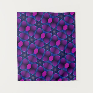 TAPISSERIE MODERNE Mandala COULEUR BLEU ROSE ÉTOIL