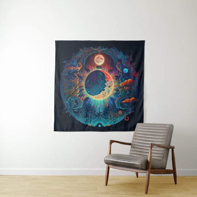 Tapisserie Moon Dreams (En situation)