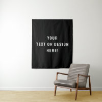 Tapisserie moyenne personnalisée - Noir et personn