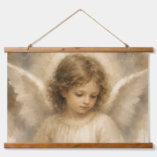 Tapisserie murale ange aquarelle vintage