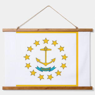 Tapisserie murale avec drapeau de Rhode Island, Ét