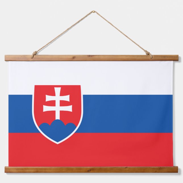 Tapisserie murale avec drapeau de Slovaquie (Devant)
