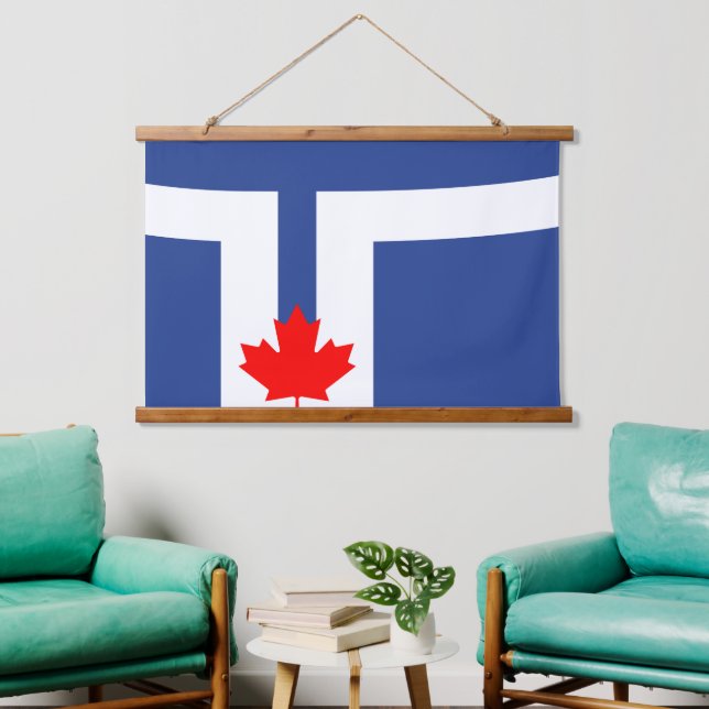Tapisserie murale avec drapeau de Toronto, Canada (Salon)