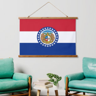 Tapisserie murale avec drapeau du Missouri, U.S.A.
