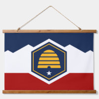 Tapisserie murale avec nouveau drapeau de l'Utah,