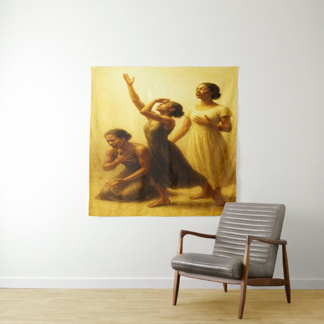 Tapisserie murale "blessée" (En situation)