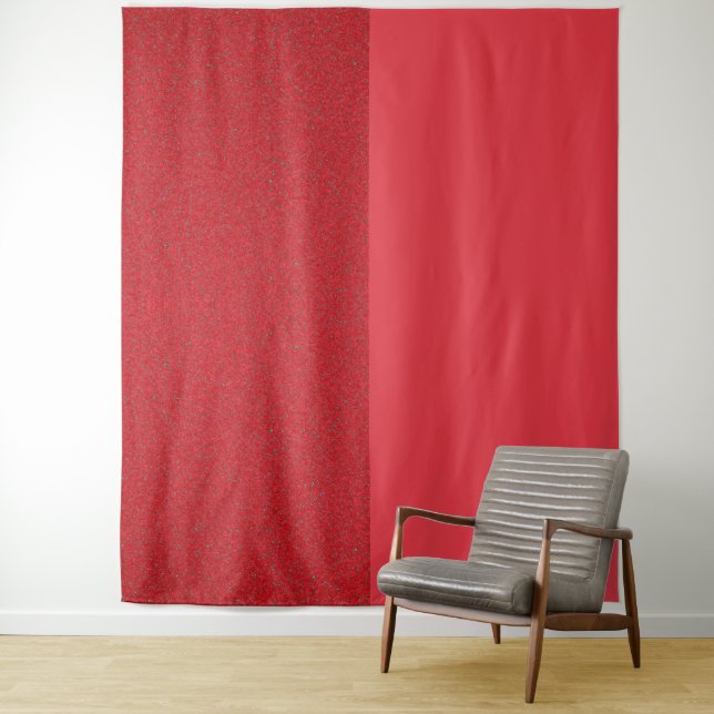 Tapisserie murale bruit rouge tomate coupé – Perso (En situation)