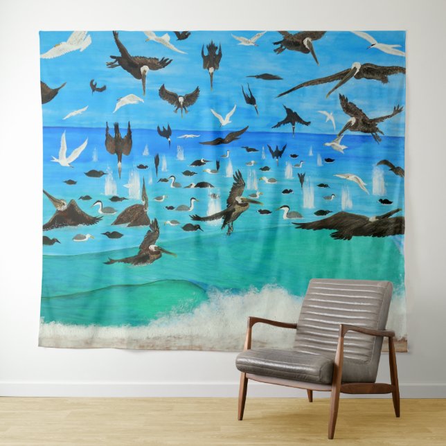 Tapisserie murale Bubblepacific (En situation (horizontale))