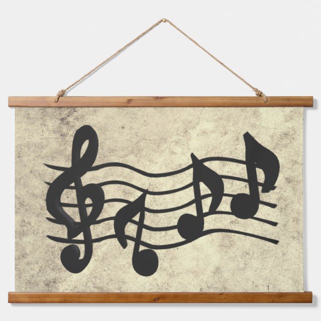 Tapisserie murale cadre en bois - Hanging Harmony (Devant)