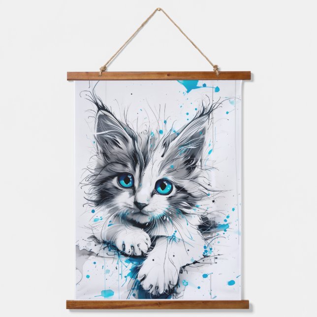 tapisserie murale chat kitty (Recto)